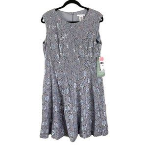 Studio One New York Sz 16 Purple Lace Formal Dress, NWT